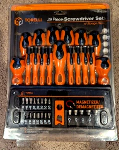 Torelli Screwdriver Set 39 Piece w/ Storage Rack & Magnetizer/Demagnetizer (T) - Picture 1 of 3
