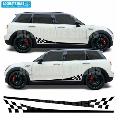 Adesivi per Mini Clubman strisce laterali Decalcomanie Grafica in vinile F54 - Immagine 1 di 3