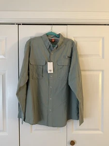World Wide Sportsman Green UPF 40 Nylon Long Sleeve Fishing Shirt Size XL - Picture 1 of 5