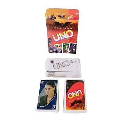 BATMAN BEGINS UNO Card Game 2005 DC Comics Mattel Movie Characters Full Set - Image 1 of 4