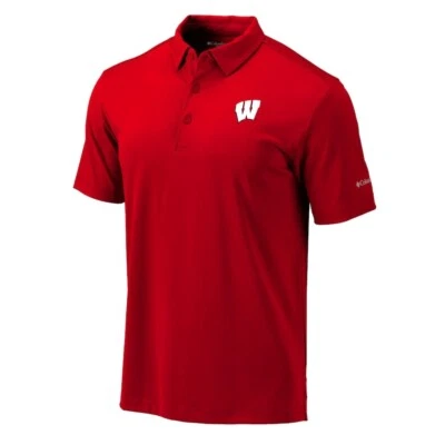 Wisconsin Badgers Columbia Omni-Wick Drive Polo - Red - Image 1 of 3