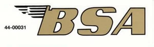BSA Motorcycle, OIF, GOLD, 4.5" x 1" Mylar 3M Decal, Made In England - Bild 1 von 3