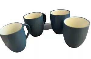 Set of 4 Noritake COLORWAVE BLUE 8484 Stoneware Mugs Microwave & Dishwasher Safe - Picture 1 of 5