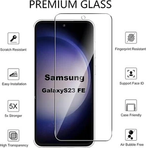 Protector de pantalla de vidrio templado 9H para Samsung Galaxy S23 FE 5G - Imagen 1 de 10