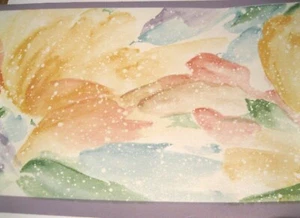 Wallpaper Border WaterColor Pink Green Blue Lavender Purple Trim EH99873 NIP - Picture 1 of 1