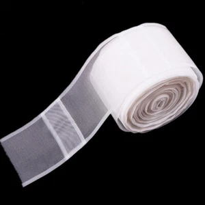 5M-40M Curtain Heading Tape Pencil Pleat Transparent Rod Belt Nylon DIY 10cm Acc - Picture 1 of 7