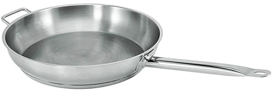 Sartén Update International de acero inoxidable con acabado natural lista para inducción de 8" Foto 1 de 1