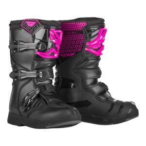 Fly Maverik Motocross Youth Boots (Pink / Black) - UK Size 1