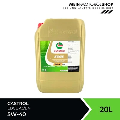 Olio motore Castrol Edge 5W-40 A3/B4 API SP Mercedes Renault VW BMW 20 litri