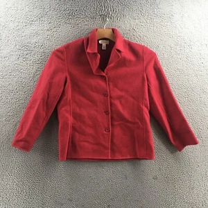 Chaqueta Blazer Talbots Mujer 4 Roja Lana Abotonada Manga Larga Muesca Solapa Informal - Imagen 1 de 13