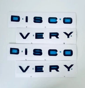 Black Discovery Bonnet Boot badge lettering badges decals Genuine Land Rover - Picture 1 of 1
