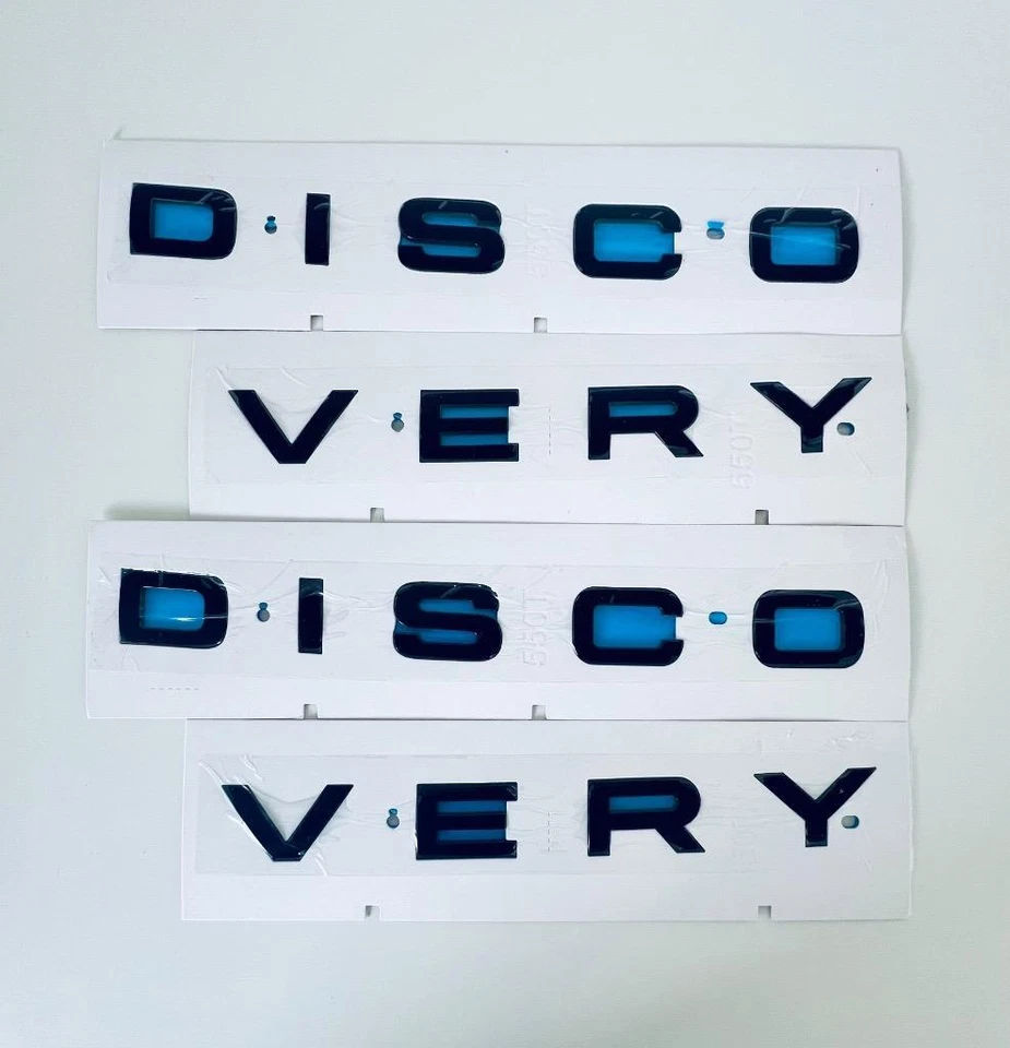 Negro Discovery Capó Bota Insignia Letras Insignias Calcomanías Genuinas Land Rover - Imagen 1 de 1