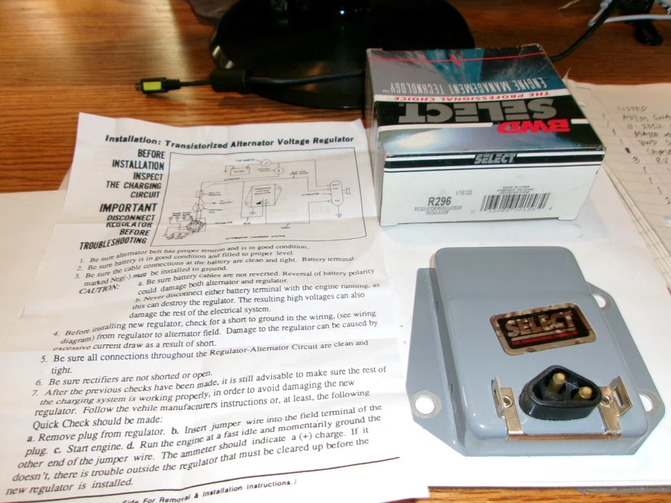 REGULADOR DE VOLTAJE BWD R296~SE ADAPTA A: PRODUCTOS CHRYSLER~UNIDAD NUEVA~INSTRUCCIONES Foto 1 de 3