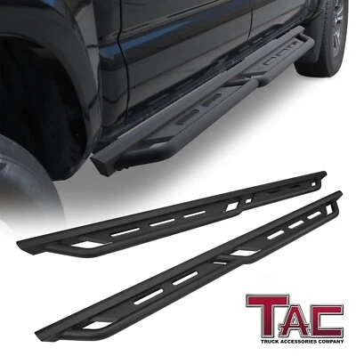 Fit 2005-2023 Toyota Tacoma Double Cab Running Boards Side Steps Nerf Bars Black - Image 1 of 4