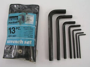 7pc Metric Hex Key Allen Wrench Set Powrkraft - Picture 1 of 1