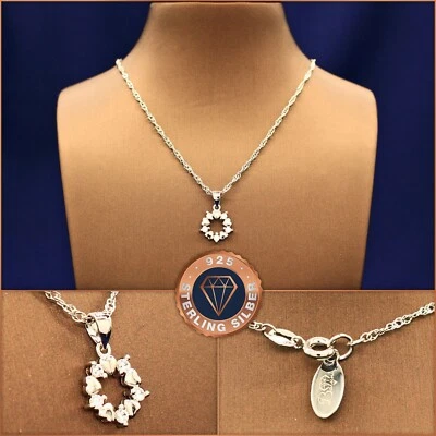 Halskette mit Herz-Anhänger 925 Sterling-Silber + Etui, Geschenk Weihnachten - Bild 1 von 4