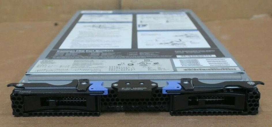 IBM HS22 Blade Server 7870-C4G 2x Quad-Core X5570 2.93GHz 32GB Ram 2x 2.5" Bays - Image 1 of 3