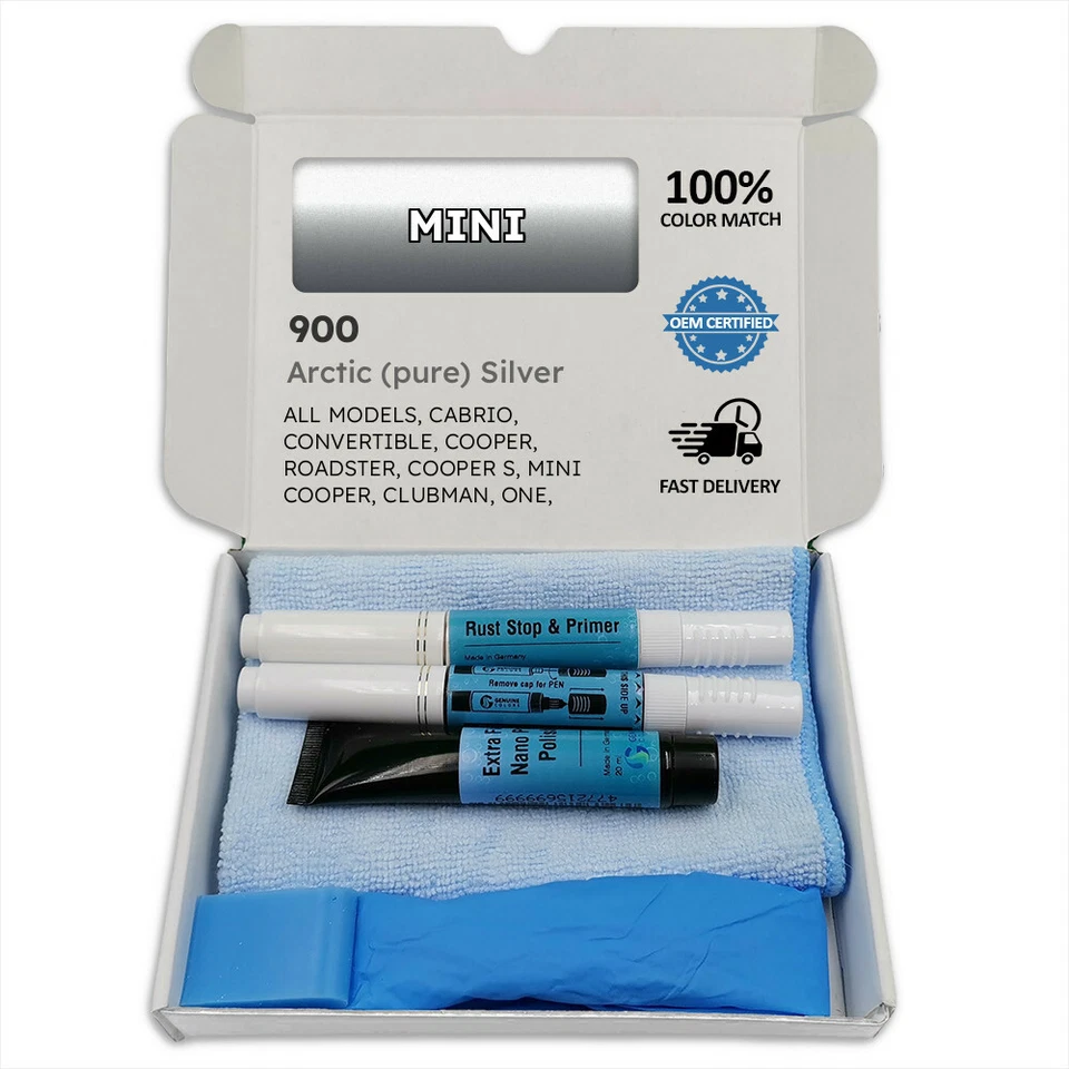 Lackstift für MINI Silber ARCTIC (PURE) SILVER 900 Felgen CABRIO CONVERTIBLE - Bild 1 von 1
