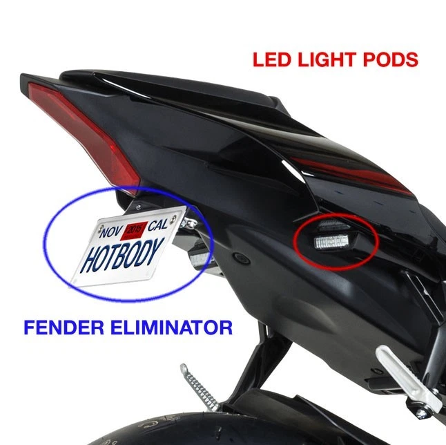 Kit eliminador de guardabarros 15-25 Yamaha R1 Hotbodies soporte de etiqueta y cápsulas de luz de señal Foto 1 de 1