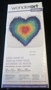 WONDERART FROM THE HEART WALL HANGING LATCH HOOK KIT 12 X 12 NEW - Picture 1 of 2