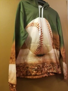 BÉISBOL Zootop Bear GRANDE Gráfico Estampado Pullover SUDADERA CON CAPUCHA para Hombres Usada en Excelente Condición - Imagen 1 de 6