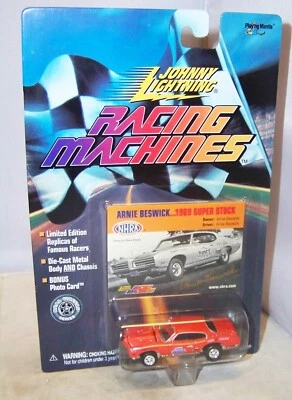 1:64 JOHNNY LIGHTNING RACING MACHINES 1969 PONTIAC GTO JUDGE ARNIE BESWICK NHRA - Image 1 of 2