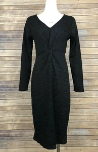Threads & States Knit Sweater Dress L Gray V-Neck Long Sleeve WEAR 2 WAYS NEW - Picture 1 of 8