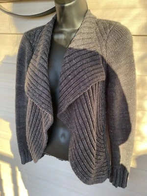 Cárdigan suéter tejido abierto Merona para mujer gris/plateado brillante talla extra pequeña Foto 1 de 4