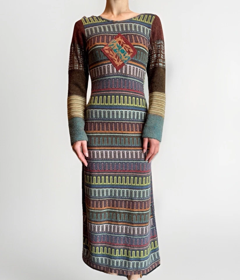 Save The Queen шерсти смесь трикотажа макси длинным рукавом платье винтажный y2k размер M - Изображение 1 из 4