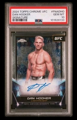 2024 Topps Chrome UFC Dan Hooker SIgnature Auto Autograph #FNA-DHO PSA 10  - Image 1 of 2