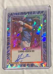2025 LEAF VIVID BASEBALL CHING-HHSIEN KO AUTO 4/6 BEAUTIFUL REFRACTOR TYPE - Picture 1 of 2