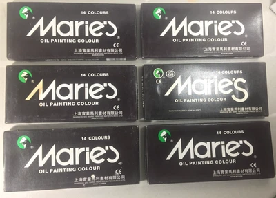 Vintage Lot of 6 Boxes MARIE’S OIL COLOUR Oil Paint MOSTLY NEW E1381 W/Box ++ - Image 1 of 4