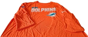 MIAMI DOLPHINS TEAM ISSUED ORANGE DRI-FIT W/ WHITE DETAIL LONG SLEEVE SHIRT 3XL - Picture 1 of 5