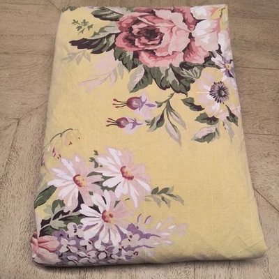 Sábana Ajustable Vintage Ralph Lauren Home Completa/Doble Sophie Brooke Amarillo Floral Foto 1 de 4