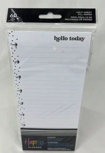 Happy Planner Classic Simple Essentials liniertes halbes Blatt Papier, 60 Blatt, Neu in Verpackung - Bild 1 von 2