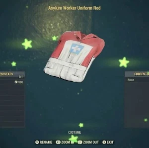 Fallout 76 Xbox Items! Red Asylum Uniform/Dress! - Picture 1 of 1