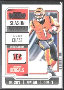 2023 Panini Contenders Ja'Marr Chase #21 Season Ticket Retail Bengals - Picture 1 of 2