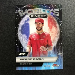 2024 Topps Finest Formula 1 F1 World's Finest Pierre Gasly Black Refractor /25 - Picture 1 of 4