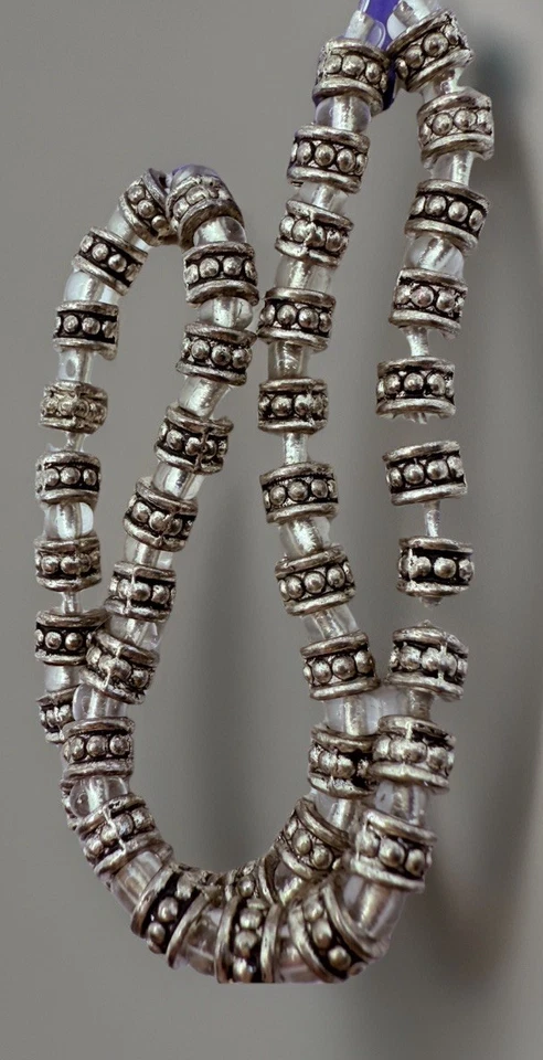 Blue Moon Rustic Spacer Beads Silver Tone 5mm Metal 12” Strand - Image 1 of 1