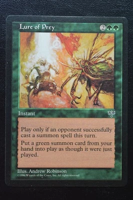 Magic The Gathering MTG LURE OF PREY Mirage LP Lightly Played - Image 1 of 2
