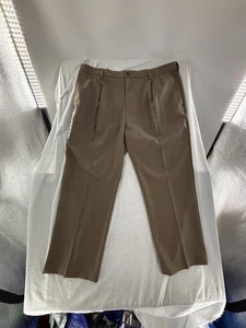 NUEVO CON ETIQUETAS HAGGAR Para hombres Cool 18 Pro Tostado Marrón Calce Clásico Pantalones Plisados Talla 42 x 29 - Imagen 1 de 7