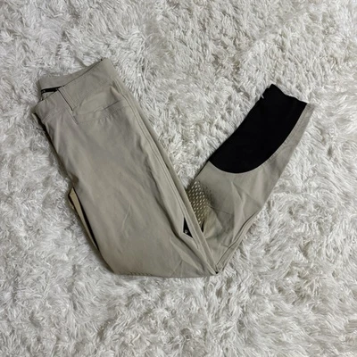 Pantalones de montar a caballo con parche en la rodilla Equiline tostado talla IT42 para mujer Foto 1 de 4