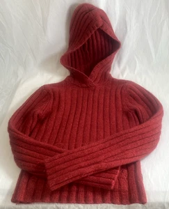 Abercrombie & Fitch Jugendpullover rot Lammwolle rot Kapuze große Fronttasche - Bild 1 von 15