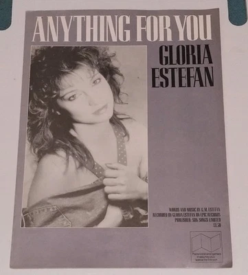 GLORIA ESTEFAN Anything for you 1987 Sheet Music & Lyrics (F7) - Image 1 of 4