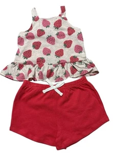 PICAPINO Girls Two Pack Pink Strawberry Set Size 6 - Picture 1 of 7