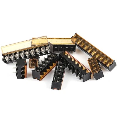 Single Row Covered Electric Barrier Screw Strip Terminal Block Positions 3 Model - Image 1 of 4