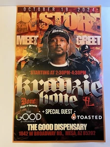 Póster Meet & Greet firmado en tienda Krayzie Bone - 2024 Mesa, AZ - 11" x 17" - Imagen 1 de 2