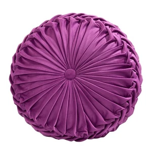 Round Velvet Throw Pillow, 15.7", Soft Cushion for Couch, Bed & Home Decor. - Picture 1 of 8