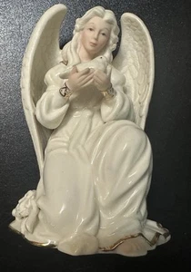 Lenox Angelic Visions Peace Kneeling Angel with Dove Figurine 6" Good Condition - Picture 1 of 4