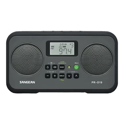 Rádio portátil Sangean AM/FM estéreo sintonia digital, PR-D19 - Imagem 1 de 3